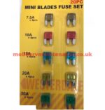 Mini Fuses Assorted, 20 Pack..