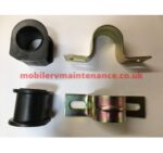 Front Sway Bar Bush Pair, With Brackets Chevy GM Fits Bar 1 1/4 Inches..