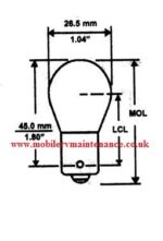 Indicator Bulb Single Contact Bayonet (Pair) - Image 2