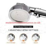 Shower Head Plastic With On Off , Chrome Color - Image 2
