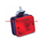 Square Rear Fog Lamp, Red.