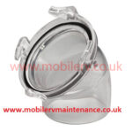 Waste Hose Adapter - Clear 45 Deg