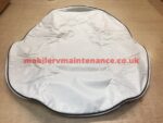Spare Tyre Cover, Snow White With Black Piping - Image 2