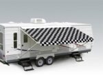 Checkered Flag Awning Cloth Vinyl 16ft