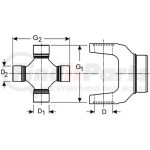 Prop Shaft Universal Joint.  Oshcosh  John Deere Dodge Dana 5-160X - Image 3